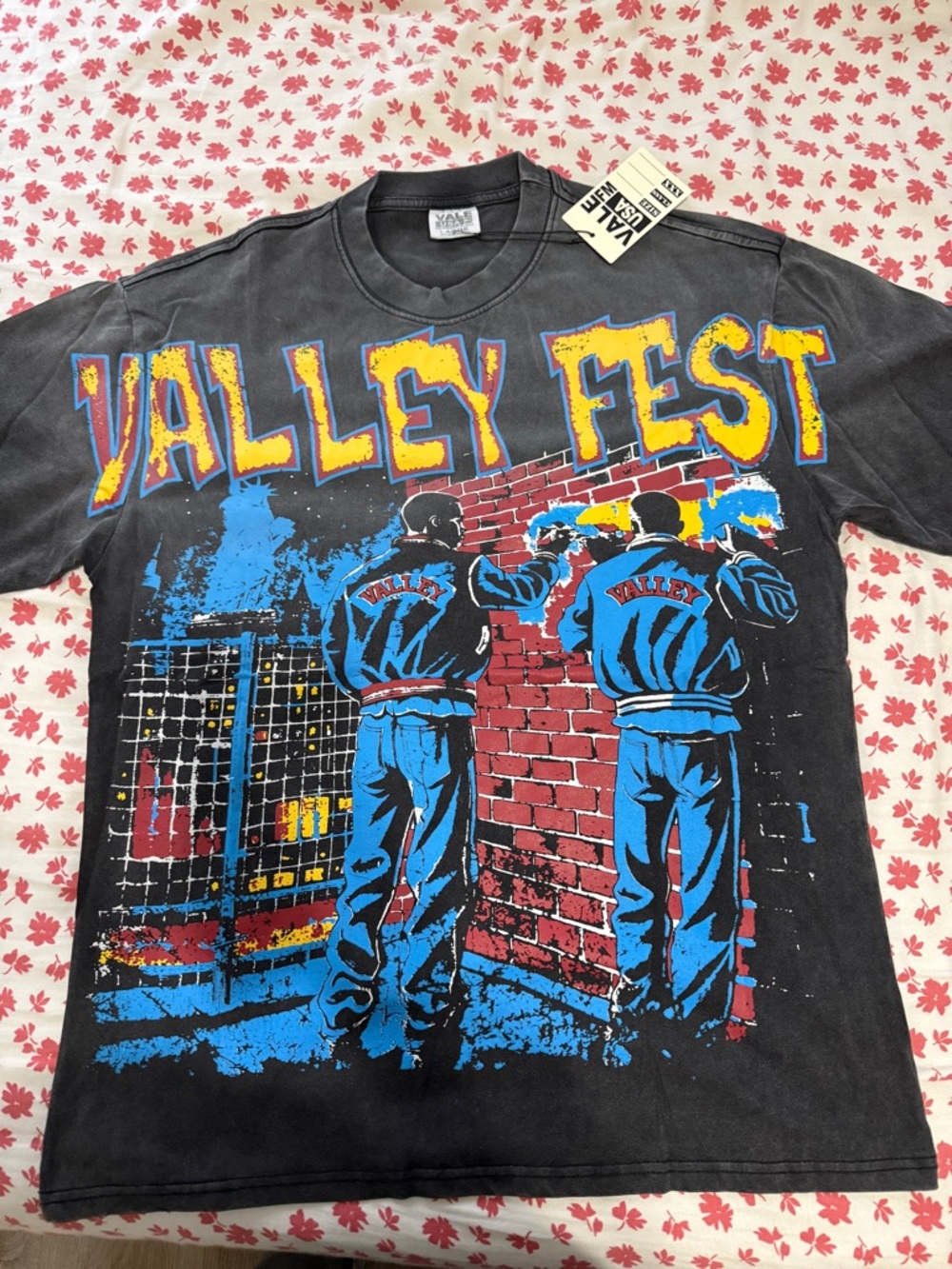 Valley Fest Black Graphic Short Sleeve Tee